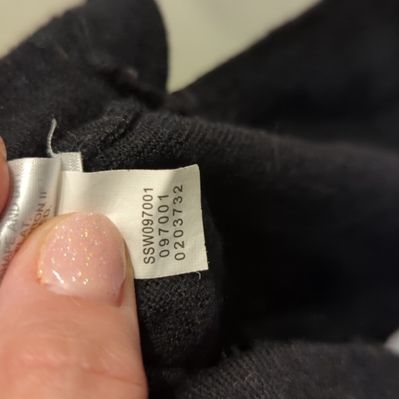 J.Jill Merino 100% Wool Sweater Top Black Longline - Picture 9 of 10